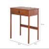 memomad Bali 35 Desk  Modern Sturdy Home Office Solid Wood Desk with Drawer and Compartment - Solid Pine Wood - Noise Free - Freestanding (35 Width, Caramel Brown Wood) view 3