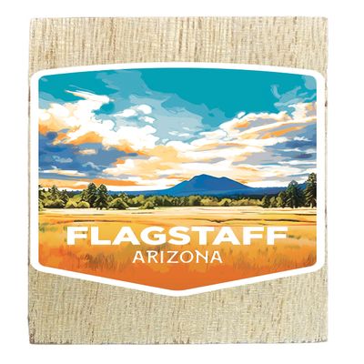 Flagstaff Arizona Design A Souvenir Wooden 2" x 3" Fridge Magnet 4-Pack