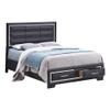 Glory Furniture Liverpool Contemporary Wood Veneer King Storage Bed in Black view 1
