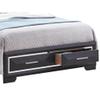 Glory Furniture Liverpool Contemporary Wood Veneer King Storage Bed in Black view 4
