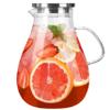 1 Gallon Glass Pitcher with Lid and Handle, Hot & Cold Water Jug, Extra-Wide Mouth Beverage Carafe for Juice, Iced Tea & Drinks view 1