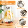 1 Gallon Glass Pitcher with Lid and Handle, Hot & Cold Water Jug, Extra-Wide Mouth Beverage Carafe for Juice, Iced Tea & Drinks view 3