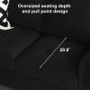Belffin Velvet Modular Sofa Couch 3 Seater Sofa Couch for Living Room Black view 4