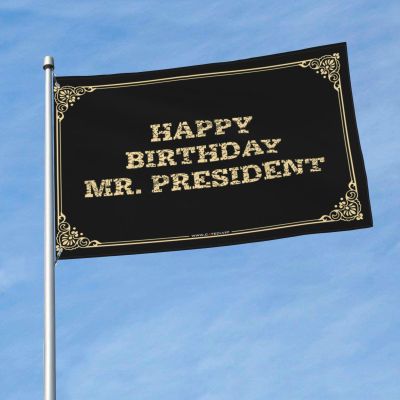 Dorm Room Flags For Guys Happy Birthday Mr. President Flag Mancave Accessories Men Teen Room Decor (Color : Colour, Size : 30X45CM)