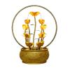 Tabletop Fountains Indoor Fountain Tabletop Fountain Waterfall Fountains Relaxation Water Feature Feng Shui Good Luck Wealth Desktop Fountain with Light Home and Office Indoor Decor, Gold Desktop Wate view 1