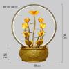 Tabletop Fountains Indoor Fountain Tabletop Fountain Waterfall Fountains Relaxation Water Feature Feng Shui Good Luck Wealth Desktop Fountain with Light Home and Office Indoor Decor, Gold Desktop Wate view 2