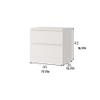 Nightstands 1pc White Bedside Table Modern Hotel Rental Storage Cabinet Home Bedroom Cabinet with Double Drawer Design End Tables Bedroom view 3