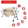 ATYUJKB Clothes Drying Rack Folding Outdoor, Garment Rack On Wheels with Shelf, Laundry Stand Organizer, Stainless Steel 5 Rod Clothes Dryer Rack, Saves Space (160cm/63in) view 4