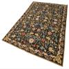 6'0" x 8'10" - 182 x 270 Cm Needlepoint Floral Black Floral Bohemian Wool Cotton Handmade Handknotted Vintage Turkish Area Rug for Living Room Bedroom Nursery Hallway Indoor view 1