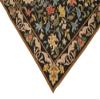 6'0" x 8'10" - 182 x 270 Cm Needlepoint Floral Black Floral Bohemian Wool Cotton Handmade Handknotted Vintage Turkish Area Rug for Living Room Bedroom Nursery Hallway Indoor view 2