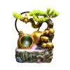 Tabletop Fountains Tabletop Water Fountain Resin Relaxation Meditation Fountain Desktop Fountain with Golden Gourd and Artificial Bonsai Design, Indoor Waterfall Feature for Home Office Decor Desktop view 1