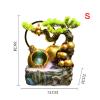 Tabletop Fountains Tabletop Water Fountain Resin Relaxation Meditation Fountain Desktop Fountain with Golden Gourd and Artificial Bonsai Design, Indoor Waterfall Feature for Home Office Decor Desktop view 2