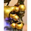 Tabletop Fountains Tabletop Water Fountain Resin Relaxation Meditation Fountain Desktop Fountain with Golden Gourd and Artificial Bonsai Design, Indoor Waterfall Feature for Home Office Decor Desktop view 3