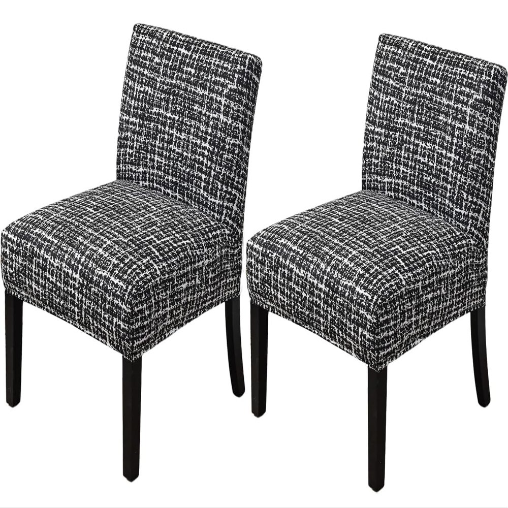Armless Chair Slipcover 2 Pieces Printed Armless Accent Chair Cover Stretch Spandex Slipper Chair Slipcover Removable Armless Chair Furniture Protector Covers for Home Living Room Hotel (Colour 07)