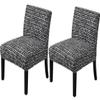 Armless Chair Slipcover 2 Pieces Printed Armless Accent Chair Cover Stretch Spandex Slipper Chair Slipcover Removable Armless Chair Furniture Protector Covers for Home Living Room Hotel (Colour 07) view 1