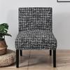 Armless Chair Slipcover 2 Pieces Printed Armless Accent Chair Cover Stretch Spandex Slipper Chair Slipcover Removable Armless Chair Furniture Protector Covers for Home Living Room Hotel (Colour 07) view 2