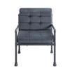 HomeRoots 27" Gray Velvet and Steel Arm Chair view 1