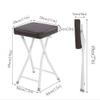 19in Folding Bar Stool, Portable Folding Stool, Padded, Weight Capacity 265lb, Kitchen Folding Stool for Dorm Room Entertainment Game Room Garden(Black) view 2