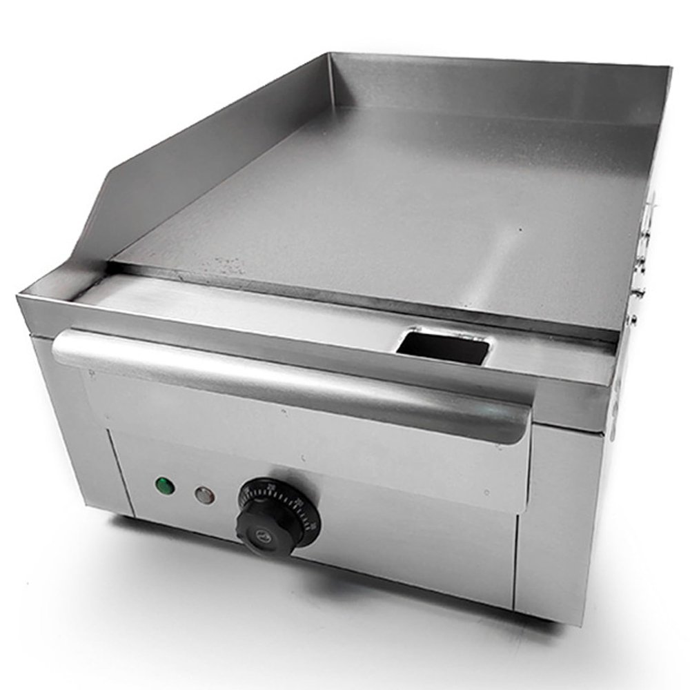 RUYICZB 18" Commercial Electric Griddle, Non-Stick Electric Flat Top Grill, 1340W Stainless Steel Countertop Griddle Adjustable Temperature Control 60~200 for BBQ Restaurant Kitchens