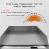 RUYICZB 18" Commercial Electric Griddle, Non-Stick Electric Flat Top Grill, 1340W Stainless Steel Countertop Griddle Adjustable Temperature Control 60~200 for BBQ Restaurant Kitchens view 2
