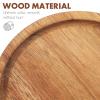 2 Pcs Round Wooden Tray Candle Trays Wooden Plate view 3