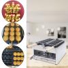 6 Grids Bubble Mold Waffle Maker, Commercial Electric Waffle Baker, Nonstick Waffle Maker Machine Stainless Steel, Kitchen Baker Waffle Bake Tool with Time & Temp. Control view 2