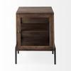 HomeRoots Rustic Dark Brown and Black Shadowbox Cabinet view 4