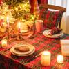 AQOTHES Red Green Plaid Snowflake Christmas Tablecloth 60x84, Tartan Table Cloth Decorations, Winter Holiday Tablecloths for Rectangle Tables Parties Dining Farmhouse Kitchen Decor view 4