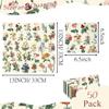 50 Pieces 3-ply Disposable Hand Towels Vintage Flower Cocktail Napkins Beverage Napkins Floral Paper Napkins for Wedding Birthday Party Bathroom Napkins Guest Disposable view 2
