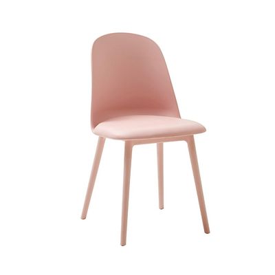 Modern Dining Chairs Set of 2 Lumbar Support Upholstered Kitchen Chair, Comfy Chair for Working or Studying for Living Room Club (Color : Light Pink, Size : 42 * 45 * 82cm)