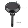 Garhelper Double Pie Iron Cooking Pan, Round Double Sided Frying Pan Pancake Pan, Nonstick Cooking Pan Sandwichs Maker, Multifunctional Baking Pan for Toaster Breakfast Omelette view 2