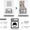 Halloween Grey Dining Chair Cover Set of 4,Stretch Chair Protectors Slipcover,Spandex Kitchen Chair Seat Back Cushion Slip Cover for Dining Room,Party,Hotel,Ceremony Spooky Pumpkin Ghost Skull Horror view 4