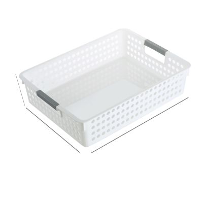 vbrly Large Table top Sundries Storage Frame, Plastic Openwork Bathroom Storage Basket, Amphora Handheld Square Organizer Storage Basket