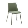 Dining Chairs Set of 2 Upholstered mid Century Modern Chair Armless Faux Leather Accent Chairs High Back Home Kitchen Restaurant Seat (Color : Light Green, Size : 45.5 * 52 * 78cm) view 1