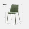 Dining Chairs Set of 2 Upholstered mid Century Modern Chair Armless Faux Leather Accent Chairs High Back Home Kitchen Restaurant Seat (Color : Light Green, Size : 45.5 * 52 * 78cm) view 3