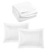 CASA BOLAJ DESIGNED TO DREAM Casabolaj Triomphe Collection 3 Pieces Duvet Cover Set -100% Egyptian Cotton Sateen 400 Thread Count - Luxury Handcraft Bedding Sets Queen King (White, California King) view 3