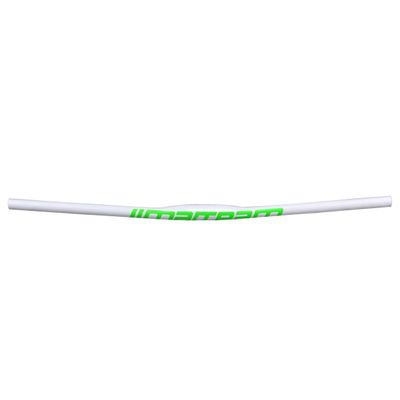 Mountain Bike Mountain Bike Bicycle Carbon Straight Flat Handlebar 25.4 580/600/620/640/660/680/700/720/740/760mm Wide Handle Bar Bicycle Bar For BMX DH XC AM FR (Color : White green, Size : 700mm)