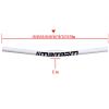 Mountain Bike Mountain Bike Bicycle Carbon Straight Flat Handlebar 25.4 580/600/620/640/660/680/700/720/740/760mm Wide Handle Bar Bicycle Bar For BMX DH XC AM FR (Color : White green, Size : 700mm) view 2