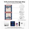 LBCASA Sofa Armrest Organizer Bedside Caddy, 4th of July Truck Non Slip Couch Remote Control Holder, Independence Day American Flag Star Patriotic Arm Chair Caddy with Pocket for Phone, 13''x35'' view 2