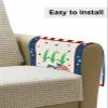 LBCASA Sofa Armrest Organizer Bedside Caddy, 4th of July Truck Non Slip Couch Remote Control Holder, Independence Day American Flag Star Patriotic Arm Chair Caddy with Pocket for Phone, 13''x35'' view 4