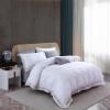 CASA BOLAJ DESIGNED TO DREAM 3Pcs Duvet Cover Set Egyptain Cotton Champagne Lace Luxury Wedding Collection(White,California King) view 2
