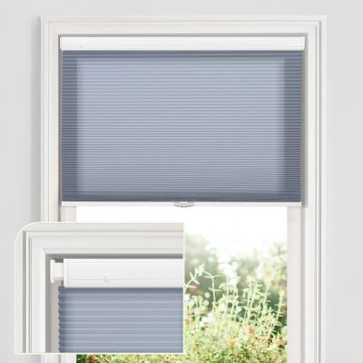 MiLin Cordless Cellular Shades No Tools No Drill Blinds for Windows Shades for Indoor Windows Magnetic Door Blinds (Light Filtering - Blue Haze, 37 1/2" W x 48" H)