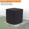 STARTWO Air Conditioner Cover for Outside Units - Durable Waterproof Square AC Cover for Outdoor with Windproof Buckles Elastic Hem, Fits up to 24x24x31inches, Black view 2