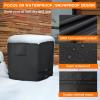STARTWO Air Conditioner Cover for Outside Units - Durable Waterproof Square AC Cover for Outdoor with Windproof Buckles Elastic Hem, Fits up to 24x24x31inches, Black view 4