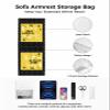LBCASA Sofa Armrest Organizer Bedside Caddy, Yellow Bees Non Slip Couch Remote Control Holder for Recliner, Spring Floral Filling Yellow and Black Arm Chair Caddy with Pocket for Phone, 13''x35'' view 2