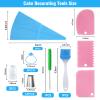 Piping Bags and Tips Set - Reusable Piping Bag, 16 Inch Silicone Pastry Bags with 14 Icing Tips, 3 Scrapers, 2 Couplers, 2 Bags Ties, 1 Pastry Brush, Cake Decorating Kit for Baking Cupcake and Cookies view 2