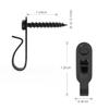 Elrswy Light Hanger Hooks - Screw Hooks for Hanging Lights, Led Clips - Stainless Steel, Black, 20 Pack view 4