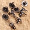 Southst 10Pc Vintage Metal Furniture Door Knob Ring Cabinet Dresser Drawer Pull Handle Antique Brass Cabinet Knobs and Handles view 3