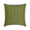 The HomeCentric Decorative Green 18"x18" (45x45 cm) Throw Pillows, Jute Textured, Chevron, Lace for Couch, Geometric Pattern Modern - Evergreen Jute view 1