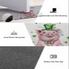 YESOF66 Diatomaceous Earth Bath Rug Bathtub Mat, Happy St. Patrick's Day Clover Farm Pink Pig Quick Dry Non-Slip Diatomite Mud Bathroom Floor Rugs for Bath Tub Kitchen Absorbent Pad, 16x24 Inch view 2